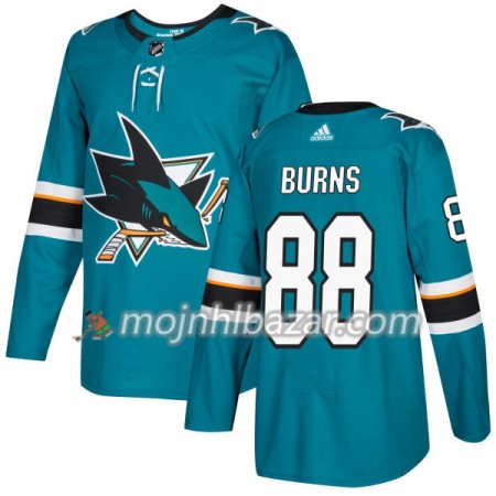 Dresovi San Jose Sharks Brent Burns 88 Adidas 2017-2018 Teal Authentic - Muške